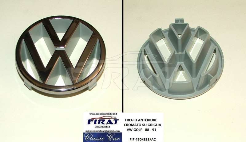 FREGIO GRIGLIA VW GOLF 88 - 91 ANT. CROM.